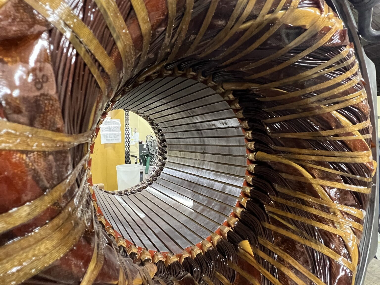 y Industrial Solutions inside motor rewind project